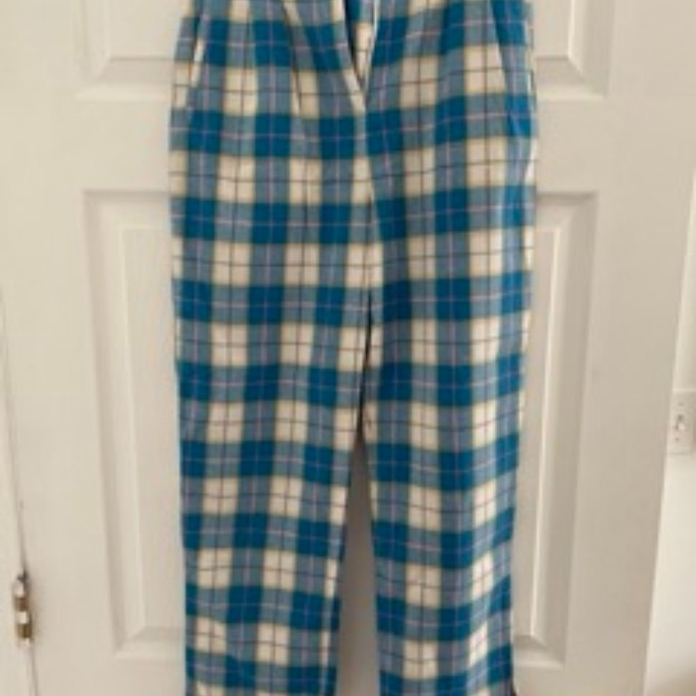 Pastiche Blue Plaid Summer Pants